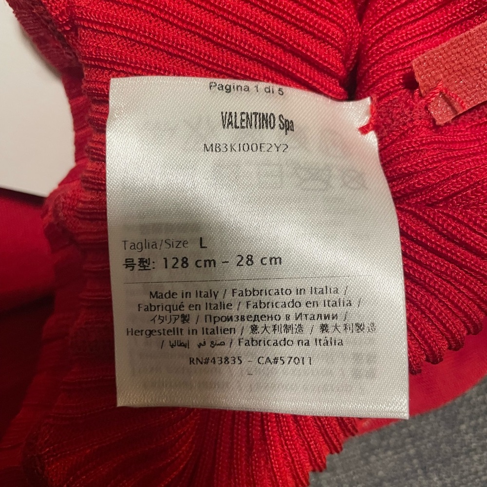 Valentino Silk Blend Ribbed Tights.Brand New. red wine color - Picture 7 of 11